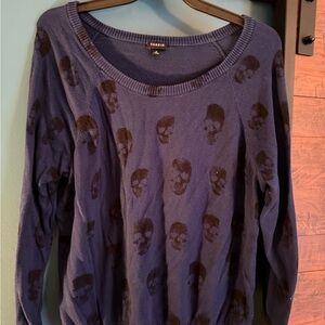 Torrid Navy skull Sweater